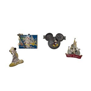 Disney Parks Mickey Mouse Castle Autograph Book Rapunzel Pins Lot 2000's / II